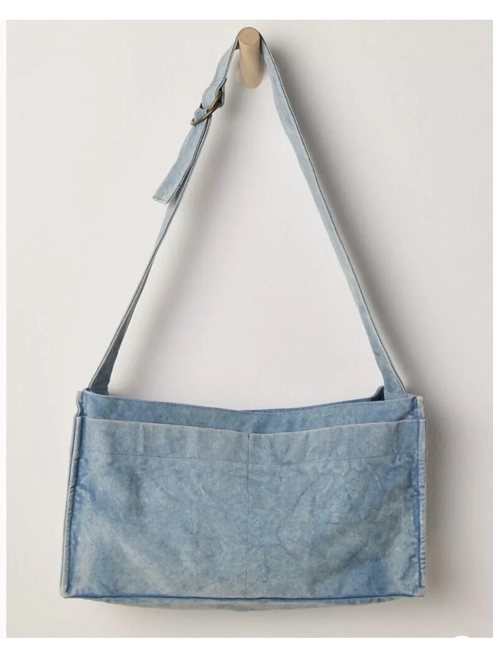Free People Blue Camp Crush Sling Messenger Bag